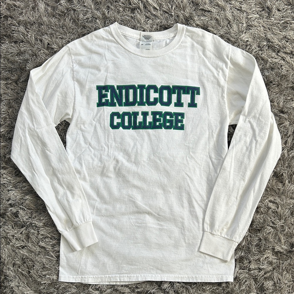 Endicott College White Long Sleeve Shirt